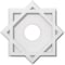 Ekena Millwork Axel Architectural Grade PVC Contemporary Ceiling Medallion, 12"OD x 3"ID x 6 1/2"C x 1"P CMP12AL-03000 - alternate 1